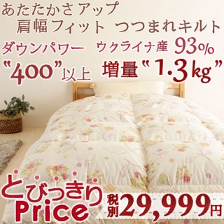 おすすめの”冬用”羽毛布団・ロマンス小杉 ウクライナ産シルバーダック(シングル)29,999円